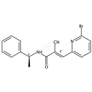 (2E)-3-(6-溴-2-吡啶基)-2-氰基-N-[(1S)-1-苯基乙基]-2-丙烯酰胺,(2E)-3-(6-Bromo-2-pyridinyl)-2-cyano-N-[(1S)-1-phenylethyl]-2-propenamide