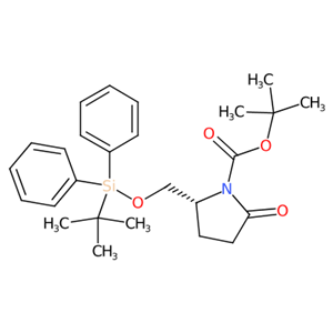 (S)-叔-丁基 2-(((叔-丁基二苯基甲硅烷基)氧代)甲基)-5-氧亚基吡咯烷-1-甲酸基酯