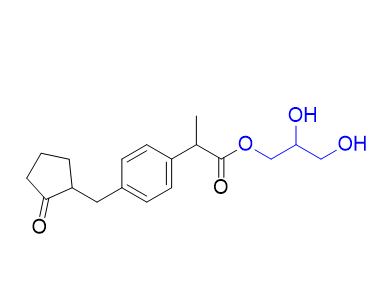 洛索洛芬雜質(zhì)03,2,3-dihydroxypropyl 2-(4-((2-oxocyclopentyl)methyl)phenyl)propanoate