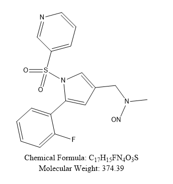 N-((5-(2-氟苯基)-1-(吡啶-3-磺酰基)-1H-吡咯-3-基]-N-甲基亚硝胺,N-((5-(2-fluorophenyl)-1-(pyridin-3-sulfonyl)-1H-pyrrole-3-yl]-N-methylnitrosamine
