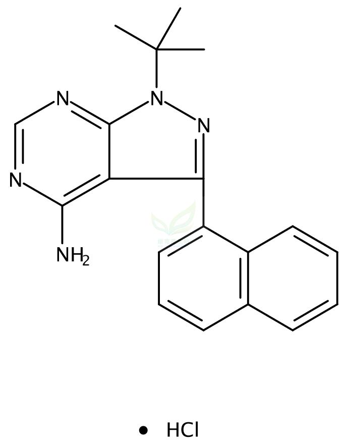 1-叔丁基-3-(1-萘基)-1H-吡唑并[3,4-d]嘧啶-4-胺鹽酸鹽,1-Naphthyl PP1 hydrochloride