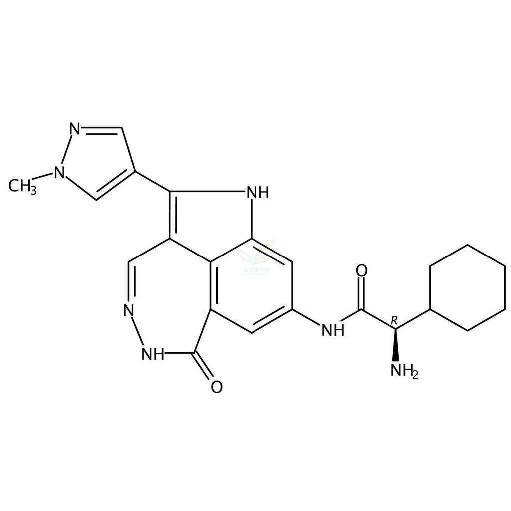 （alphaR)-alpha-氨基-N-(5,6-二氢-2-(1-甲基-1H-吡唑-4-基)-6-氧代-1H-吡咯并(4,3,2-ef)(2,3)苯并二氮杂卓-8-基)环己烷乙酰胺