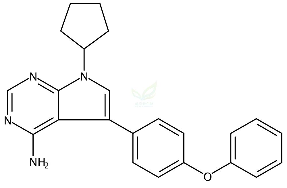 7-环戊基-5-(4-苯氧基苯基)-7H-吡咯并[2,3-d]嘧啶-4-胺,RK-24466