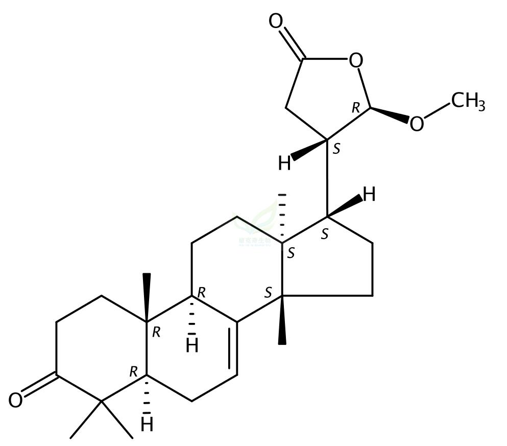 3-Oxo-21α-methoxy-24,25,26,27-tetranortirucall-7-ene-23(21)-lactone