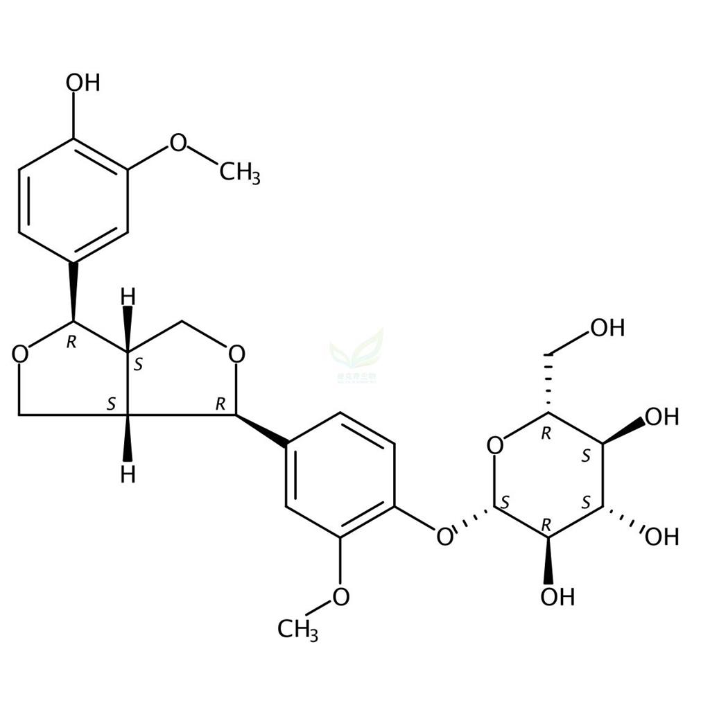 (-)-松脂素4-O-葡萄糖苷,(-)-Pinoresinol 4-O-glucoside