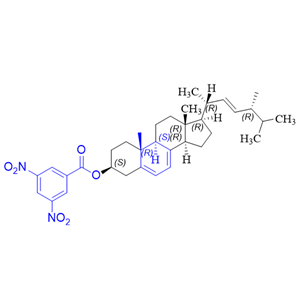 维生素D2杂质04,(3S,9S,10R,13R,14R,17R)-17-((2R,5R,E)-5,6-dimethylhept-3-en-2-yl)-10,13-dimethyl-2,3,4,9,10,11,12,13,14,15,16,17-dodecahydro-1H-cyclopenta[a]phenanthren-3-yl 3,5-dinitrobenzoate