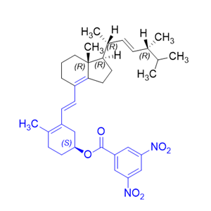 维生素D2杂质06,(S)-3-((E)-2-((1R,7aR)-1-((2R,5R,E)-5,6-dimethylhept-3-en-2-yl)-7a-methyl-2,3,5,6,7,7a-hexahydro-1H-inden-4-yl)vinyl)-4-methylcyclohex-3-en-1-yl 3,5-dinitrobenzoate
