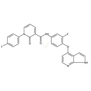 1-(4-氟苯基)-N-[3-氟-4-(1H-吡咯并[2,3-b]吡啶-4-基氧基)苯基]-1,2-二氢-2-氧代-3-吡啶甲酰胺