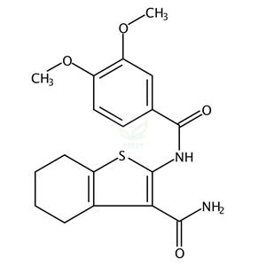 2-(3,4-二甲氧基苯甲酰胺基)-4,5,6,7-四氢苯并[b]噻吩-3-甲酰胺,TCS 359