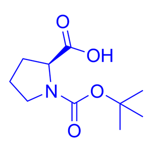 BOC-L-脯氨酸;N-叔丁氧羰基-L-脯氨酸; 叔丁氧羰基-脯氨酸; N-叔丁氧基羰基-L-脯氨酸; S-1-BOC-2-吡咯烷甲酸; N- 叔丁氧羰基-L-脯氨酸; BOC-脯氨酸; N-(叔丁氧羰基)-L-脯氨酸;,Boc-L-Pro;Boc-L-proline;N-TERT-BUTOXYCARBONYL-L-PROLINE
