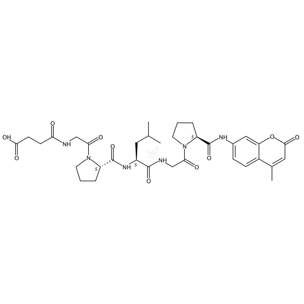 4-[[2-[(2S)-2-[[(2S)-4-甲基-1-[[2-[(2S)-2-[(4-甲基-2-氧代苯并吡喃-7-基)氨基甲酰]吡咯烷-1-基]-2-氧代乙基]氨基]-1-氧代戊烷-2-基]氨基甲酰]吡咯烷-1-基]-2-氧代乙基]氨基]-4-氧代丁酸