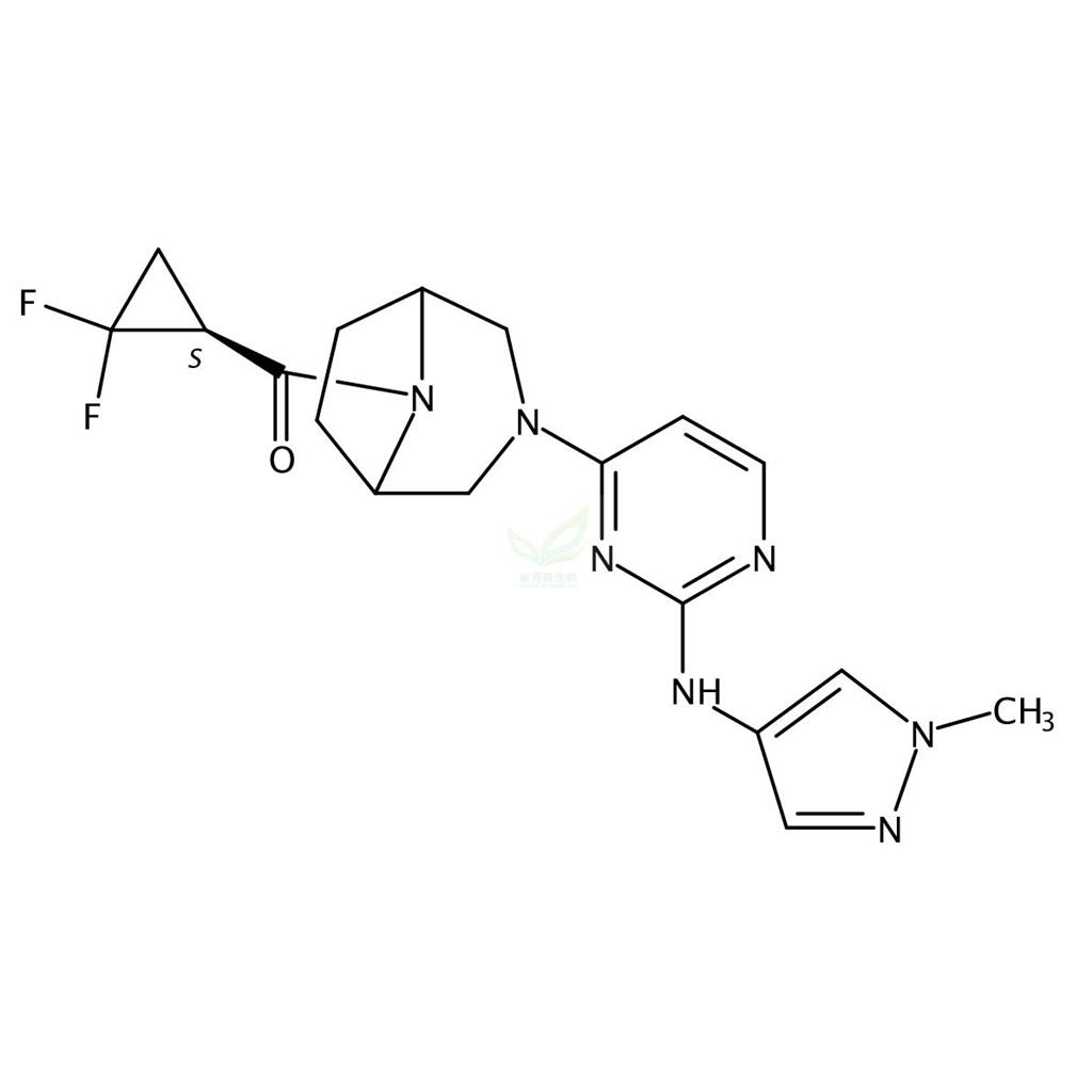 ((S)-2,2-二氟环丙基)(3-(2-((1甲基-1H-吡唑-4-基)氨基)嘧啶-4-基)-3,8-二氮杂双环[3.2.1]辛烷-8-基)甲酮,PF-06700841