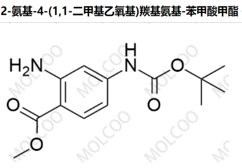 2-氨基-4-(1,1-二甲基乙氧基)羰基氨基-苯甲酸甲酯,Benzoic acid, 2-aMino-4-[[(1,1-diMethylethoxy)carbonyl]aMino]-, Methyl ester