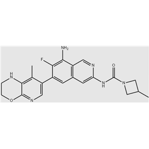 1-Azetidinecarboxamide, N-[8-amino-6-(2,3-dihydro-8-methyl-1H-pyrido[2,3-b][1,4]oxazin-7-yl)-7-fluoro-3-isoquinolinyl]-3-methyl- 2415380-07-1