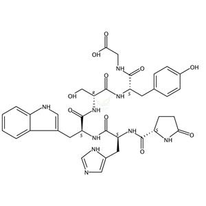 Glycine,N-[N-[N-[N-[N-(5-oxo-L-prolyl)-L-histidyl]-L-tryptophyl]-D-seryl]-L-tyrosyl]-