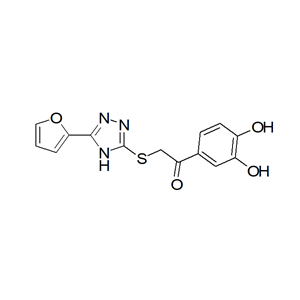 1-（3,4-二羟基苯基）-2-（5-（呋喃-2-基）-4H-1,2,4-三唑-3-基硫基）乙酮