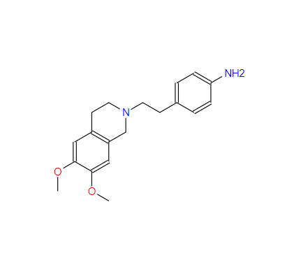 4-[2-(3,4-二氢-6,7-二甲氧基-2(1H)-异喹啉)乙基]-苯胺,4-[2-(6,7-dimethoxy-3,4-dihydro-1H-isoquinolin-2-yl)ethyl]aniline