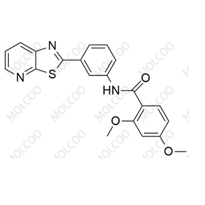 2，4-二甲氧基-N-(3-噻唑并[5，4-b]吡啶-2-基苯基)苯甲酰胺  863589-44-0