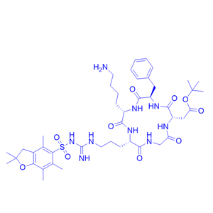 RGD侧链环肽/226559-04-2/cyclic Arg(Pbf)-Gly-Asp(Ot-Bu)-D-Phe-Lys(NH2)