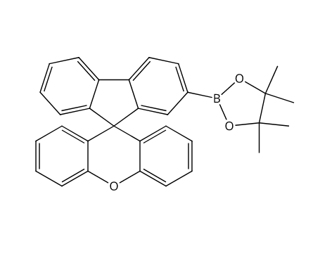 2-硼酸频哪醇酯螺[9H-芴-9,9′-[9H]氧杂蒽],2-(4,4,5,5-Tetramethyl-1,3,2-dioxaborolan-2-yl)spiro[9H-fluorene-9,9′-[9H]xanthene]