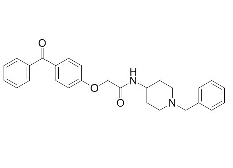 2-(4-苯甲酰苯氧基)-N-(1-苄基哌啶-4-基)乙酰胺,2-(4-benzoylphenoxy)-N-(1-benzylpiperidin-4-yl)acetamide