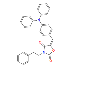 5-(4-二苯胺苯基乙烯基)-苯乙基恶唑烷-2,4-二酮