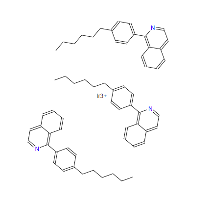 三[5-己基-2-(1-异喹啉基)苯基]铱,Tris[(4-n-hexylphenyl)isoquinoline]iridium (III)