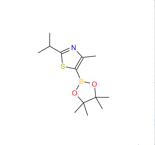 2-异丙基-4-甲基-5-(4,4,5,5-四甲基-1,3,2-二氧硼杂环戊烷-2-基)噻唑,2-Isopropyl-4-methyl-5-(4,4,5,5-tetramethyl-1,3,2-dioxaborolan-2-yl)thiazole