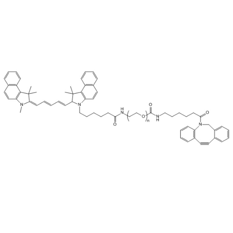 二苯并环辛炔-聚乙二醇-花青素Cy5.5,DBCO-PEG-Cy5.5;Cyanine5.5-PEG-DBCO
