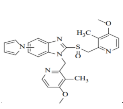 1-(4-甲氧基-3-甲基-吡啶基-2-基-甲基)-2-(4-甲氧基-3-甲基-吡啶基-2-基-甲基-亚磺酰基)-5或6-吡咯-1-基-1H-苯并咪唑,Ilaprazole Impurity