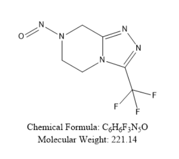 7-亞硝基-3-(三氟甲基)5,6,7,8-四氫-[1,2,4]三唑并[4.3-a]吡嗪,Sitagliptin Impurity