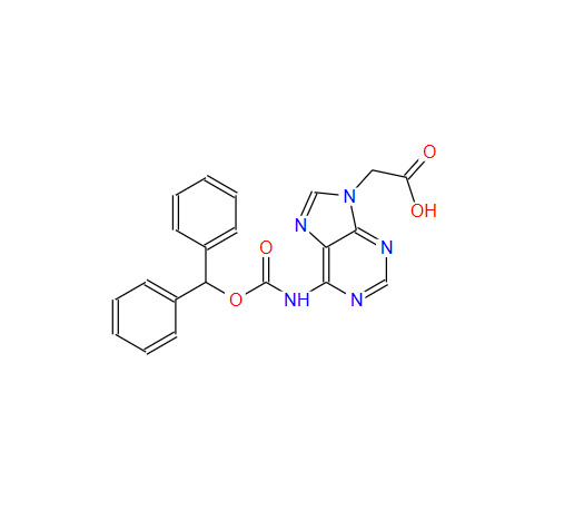 6-N-(二苯甲氧羰基)腺嘌呤-9-乙酸,(6-BENZHYDRYLOXYCARBONYLAMINO-PURIN-9-YL)-ACETIC ACID