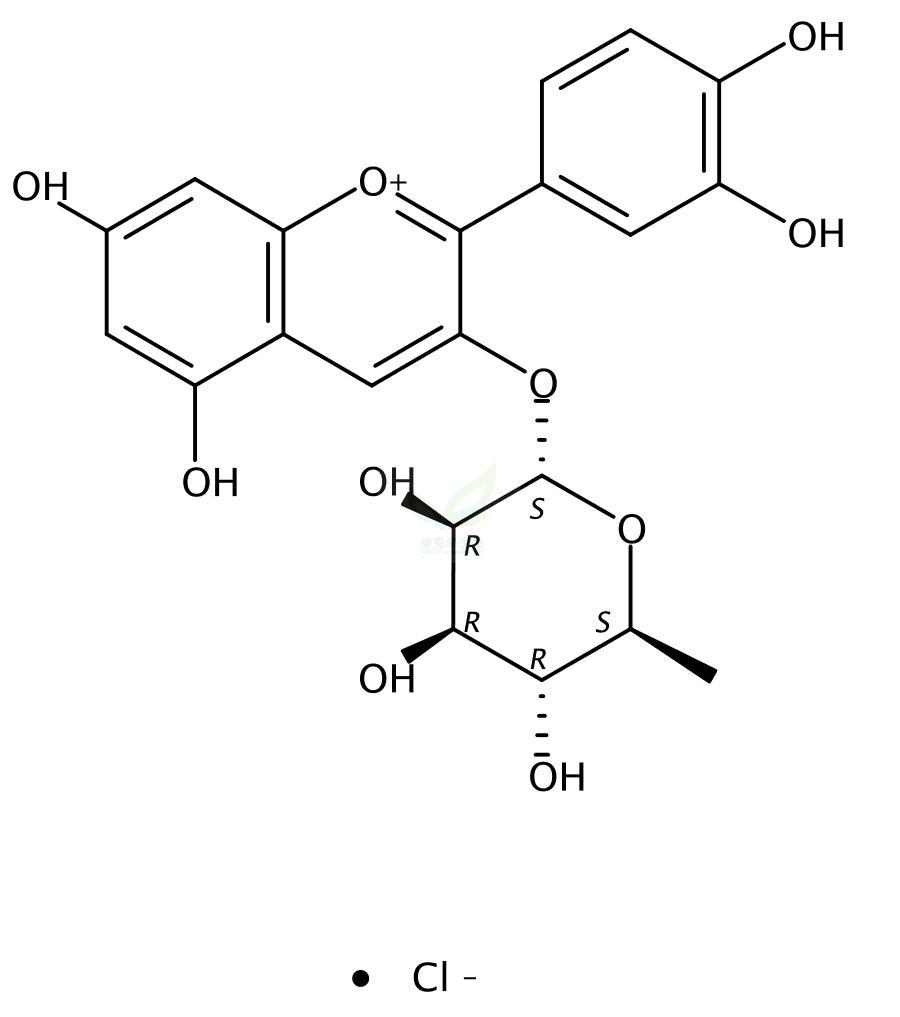 矢车菊素-3-O-鼠李糖苷氯化物,Cyanidin-3-O-rhamnosidechloride