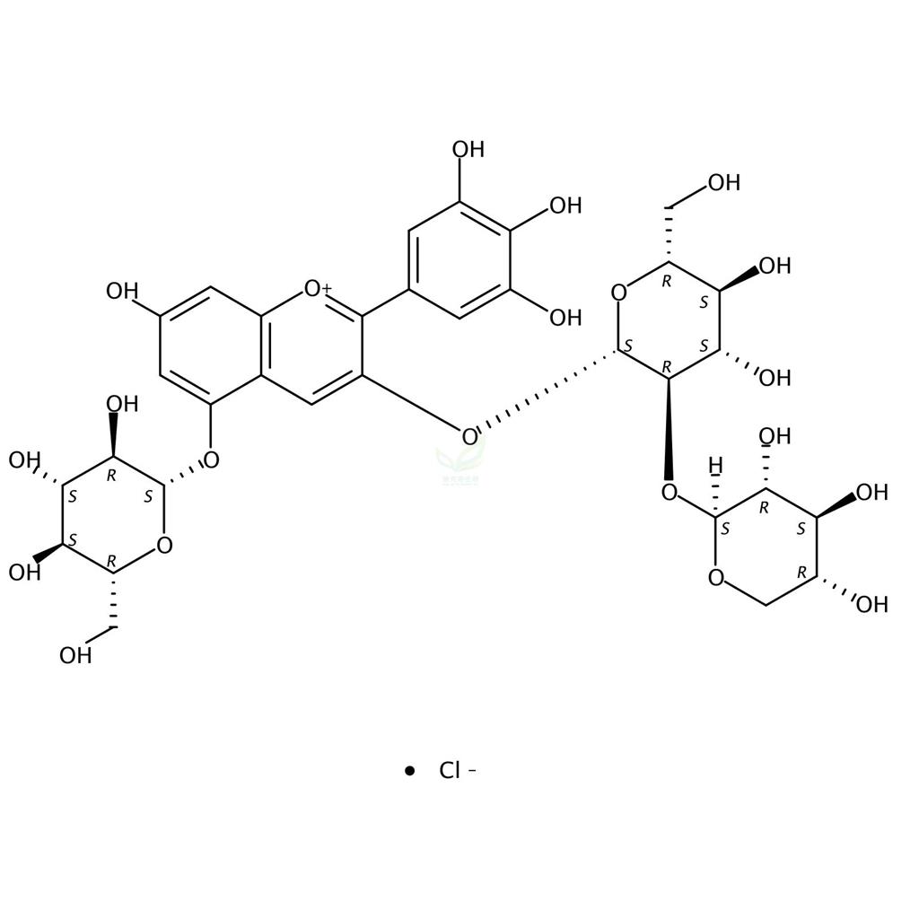 氯化飛燕草素-3-O-桑布雙糖苷-5-O-葡萄糖苷,Delphinidin-3-O-sambubioside-5-O-glucoside chloride