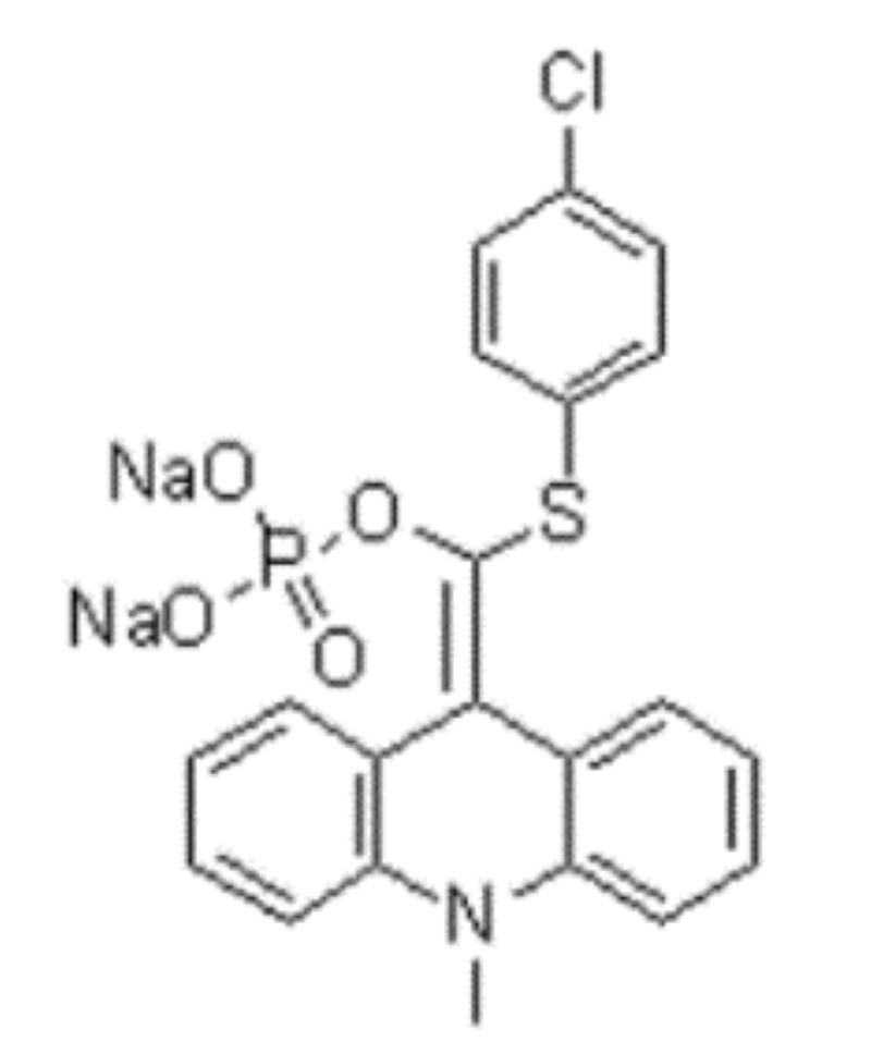 9-(4'-氯苯硫代磷酰氧亚甲基)-10-甲基-9,10-二氢化吖啶二钠盐,APS-5