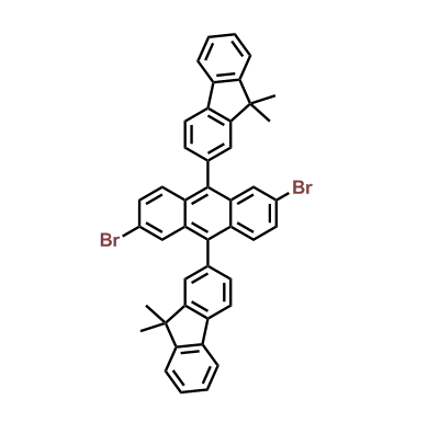 2,6-二溴-9,10-二-（9,9-二甲芴基）-蒽,2,6-dibroMo-9,10-bis(9,9-diMethyl-9H-fluoreN-2-yl)anthracene