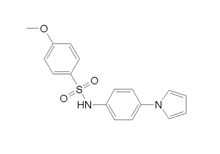 N-(4-(1H-pyrrol-1-yl)phenyl)-4-methoxybenzenesulfonamide,N-(4-(1H-pyrrol-1-yl)phenyl)-4-methoxybenzenesulfonamide