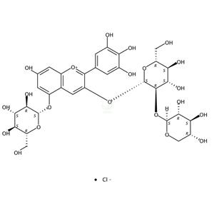 氯化飞燕草素-3-O-桑布双糖苷-5-O-葡萄糖苷