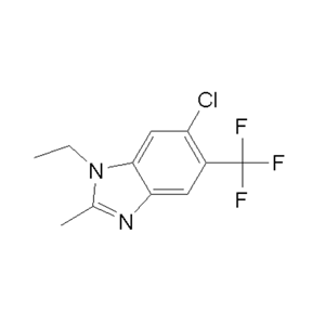 6-chloro-1-ethyl-2-methyl-5-(trifluoromethyl)-1H-benzimidazole,6-chloro-1-ethyl-2-methyl-5-(trifluoromethyl)-1H-benzimidazole