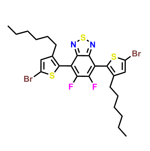 4,7-双(5-溴-3-己基噻吩基)-5,6-二氟苯并[c][1,2,5]噻二唑,4,7-bis(5-bromo-3-hexylthiophen-2-yl)-5,6-difluoro-2,1,3-benzothiadiazole