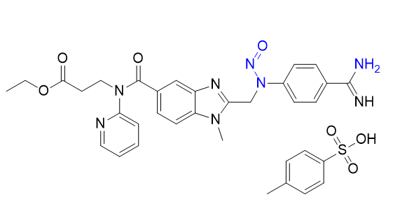 達(dá)比加群酯雜質(zhì)30,ethyl 3-(2-(((4-carbamimidoylphenyl)(nitroso)amino)methyl)-1-methyl-N-(pyridin-2-yl)-1H-benzo[d]imidazole-5-carboxamido)propanoate 4-methylbenzenesulfonate