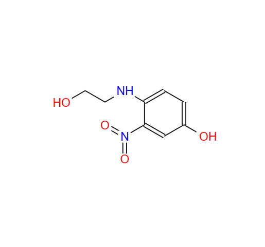 3-硝基-4-(2-羟乙氨基)苯酚,4-((2-Hydroxyethyl)amino)-3-nitrophenol