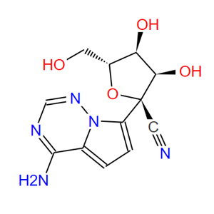 瑞德西韦中间体,(2R,3R,4S,5R)-2-(4-aminopyrrolo[1,2-f][1,2,4]triazin-7-yl)-3,4-dihydroxy-5-(hydroxymethyl)tetrahydrofuran-2-carbonitrile