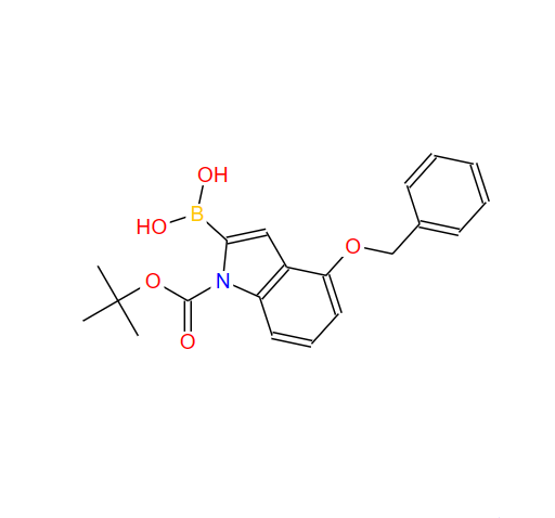 4-苄氧基-1-BOC-吲哚-2-硼酸,4-BENZYLOXY-1-TERT-BUTOXYCARBONYLINDOLE-2-BORONIC ACID