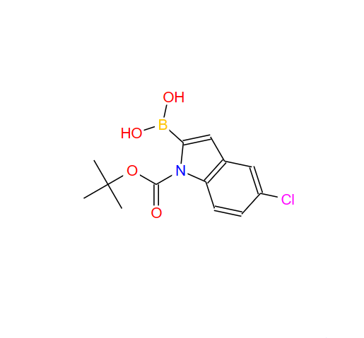 1-Boc-5-氯-1H-吲哚-2-硼酸,[5-chloro-1-[(2-methylpropan-2-yl)oxycarbonyl]indol-2-yl]boronic acid