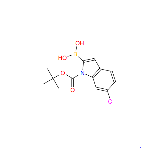 1-BOC-6-氯吲哚-2-硼酸,1-(TERT-BUTOXYCARBONYL)-6-CHLORO-1H-INDOL-2-YLBORONIC ACID