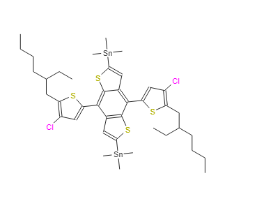 (4,8-二(4-氯-5-(2-乙基己基)噻吩-2-基)苯并[1,2-B:4,5-B']二噻吩-2,6-二基)双三甲基锡,IN1776, (4,8-Bis(4-chloro-5-(2-ethylhexyl)thiophen-2-yl)benzo[1,2-b:4,5-b']dithiophene-2,6-diyl)bis(trimethylstannane)