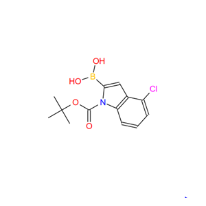 1-BOC-4-氯吲哚-2-硼酸,4-CHLORO-N-(BOC)-INDOLE-2-BORONIC ACID