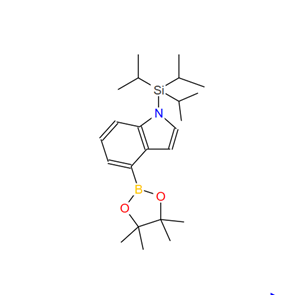 4-(4,4,5,5-四甲基-1,3,2-二氧硼戊环-2-基)-1-(三异丙基硅酯)-1H-吲哚,4-(4,4,5,5-TETRAMETHYL-1,3,2-DIOXABOROLAN-2-YL)-1-(TRIISOPROPYLSILYL)-1H-INDOLE