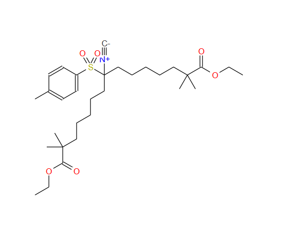 贝派地酸中间体,Pentadecanedioic acid, 8-isocyano-2,2,14,14-tetramethyl-8-[(4-methylphenyl)sulfonyl]-, 1,15-diethyl ester